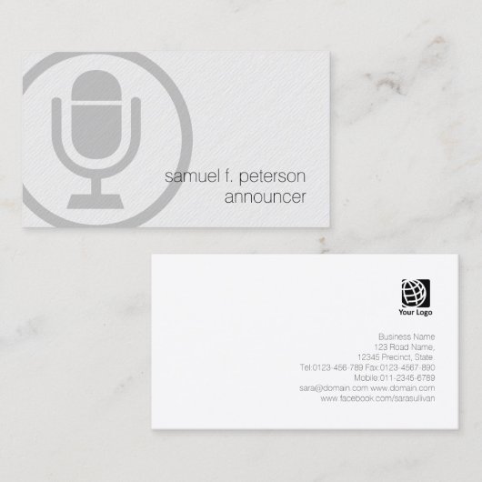 Ankündigung des Bold Microphone-Symbols Entertainm (Vorne/Hinten)