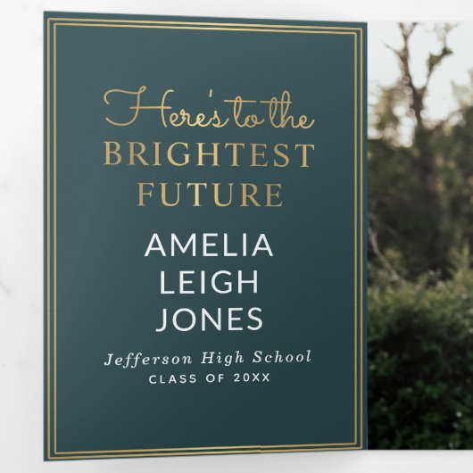 Ankündigung des Brightest Future Abschluss Foto (Innen Erste Seite)