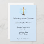 Ankündigung des christlichen Abschlusses mit Kreuz (Vorne/Hinten)