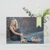 Ankündigung des Classic Green Abschluss - Einladun (Stehend Vorderseite)