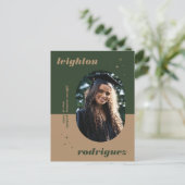 Ankündigung des coolen Abschlusses "Unique Rounded Postkarte (Stehend Vorderseite)