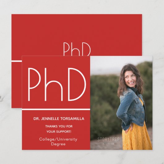 Ankündigung des Doktorandenstudiums Foto (Vorne/Hinten)