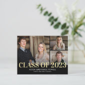 Ankündigung des doppelten Abschlusses im letzten J Postkarte (Stehend Vorderseite)