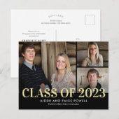 Ankündigung des doppelten Abschlusses im letzten J Postkarte (Vorne/Hinten)