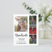 Ankündigung des Drei-Foto-Haushalts-Abschlusses (Stehend Vorderseite)