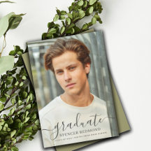 Ankündigung des einfachen Fotos High School Abschl