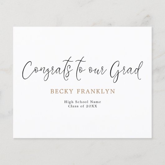 Ankündigung des einfachen Skript-Abschlusses (Vorderseite)