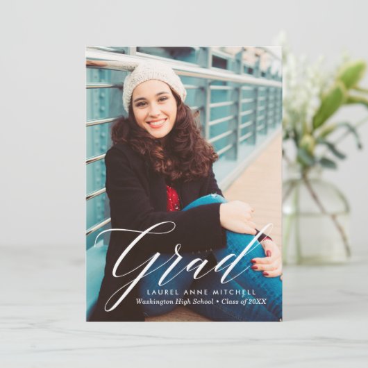 Ankündigung des eleganten Abschlusses (Stehend Vorderseite)