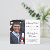 Ankündigung des eleganten Foto Uni-Abschluss (Stehend Vorderseite)