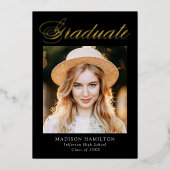 Ankündigung des eleganten Gold Foil Script Abschlu (Vorderseite)