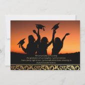 Ankündigung des eleganten Goldrahmen-Abschlusses (Rückseite)