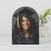 Ankündigung des eleganten Graduate Foto Abschluss (Stehend Vorderseite)