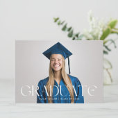 Ankündigung des eleganten Graduate Foto Abschluss (Stehend Vorderseite)