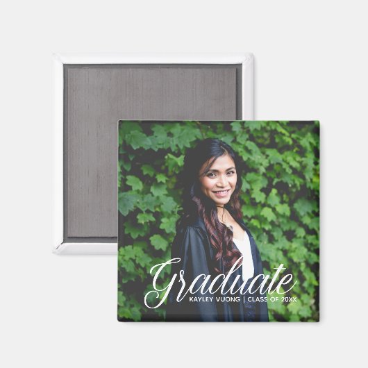 Ankündigung des eleganten Graduate Foto Abschluss Magnet (Vorderseite/Rückseite)