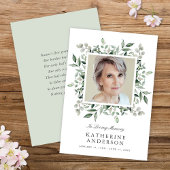 Ankündigung des eleganten Greenery Memorial Foto