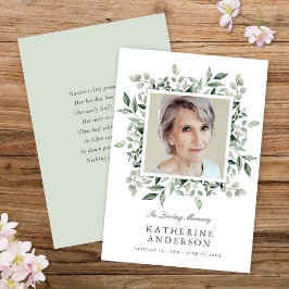 Ankündigung des eleganten Greenery Memorial Foto