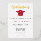 Ankündigung des eleganten Script Gold Foil Abschlu (Vorderseite)