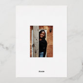 Ankündigung des eleganten Script Gold Foil Abschlu (Rückseite)