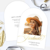 Ankündigung des eleganten White Arch Foto Abschlus