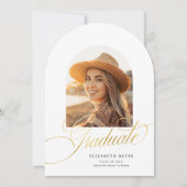 Ankündigung des eleganten White Arch Foto Abschlus (Vorderseite)