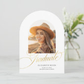 Ankündigung des eleganten White Arch Foto Abschlus (Stehend Vorderseite)