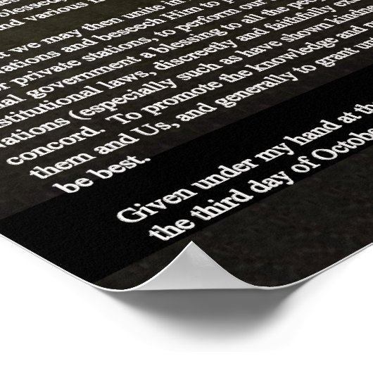 Ankündigung des Erntedanks Poster (Ecke)