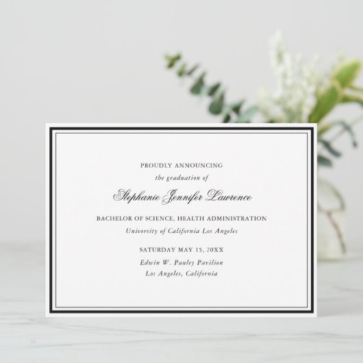 Ankündigung des förmlichen Abschlusses (Stehend Vorderseite)