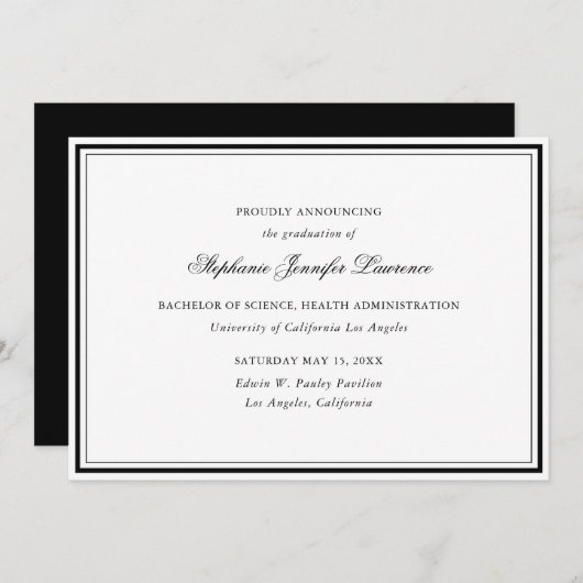 Ankündigung des förmlichen Abschlusses (Vorne/Hinten)