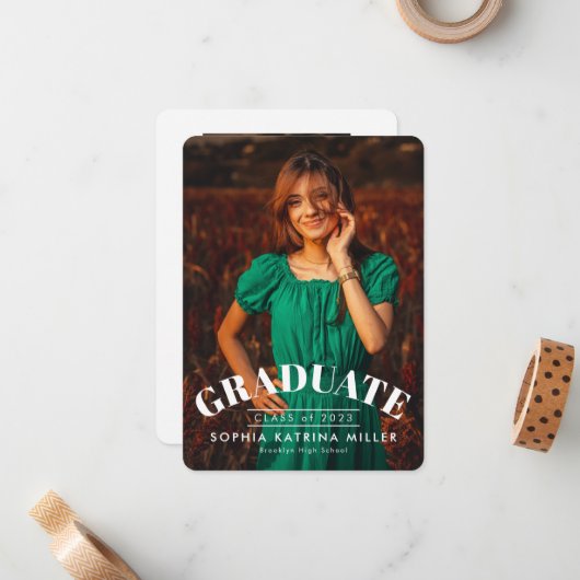 Ankündigung des Foto-Abschlusses (Vorderseite/Rückseite Beispiel)