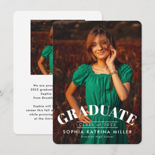 Ankündigung des Foto-Abschlusses (Vorne/Hinten)