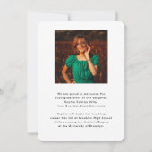 Ankündigung des Foto-Abschlusses (Rückseite)