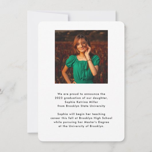 Ankündigung des Foto-Abschlusses (Rückseite)