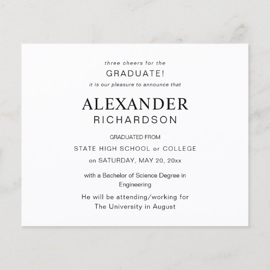 Ankündigung des Foto-Abschlusses (Rückseite)