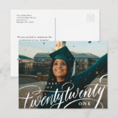 Ankündigung des Foto-Abschlusses der Klasse Postca Postkarte (Vorne/Hinten)