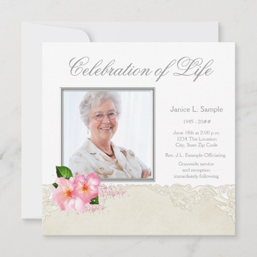 Ankündigung des Foto-Gedenkdienstes für Frauen (Vorderseite)