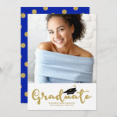 Ankündigung des Foto-Gold-Glitzer der High School (Vorne/Hinten)