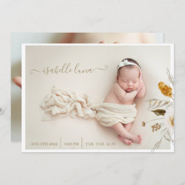 Ankündigung des Fotos der Neugeborenen