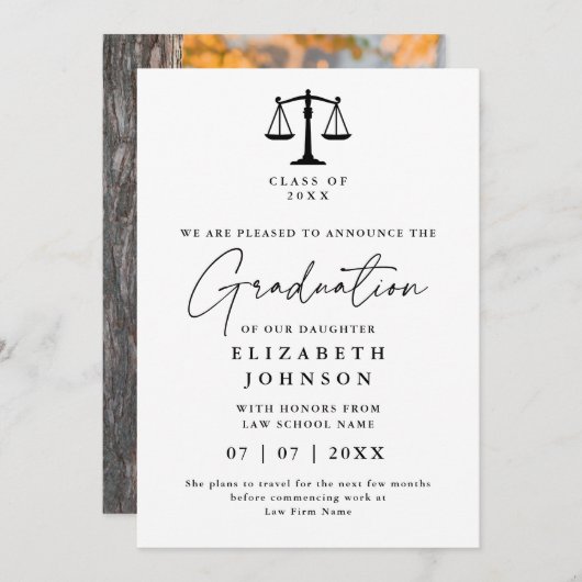 Ankündigung des Fotos des modernen Abschlusses für (Vorne/Hinten)