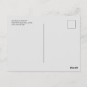 Ankündigung des Fotos des modernen Chic Red Abschl Postkarte (Rückseite)