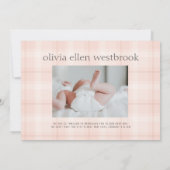 Ankündigung des Fotos für das einfache Baby-Baby (Rückseite)