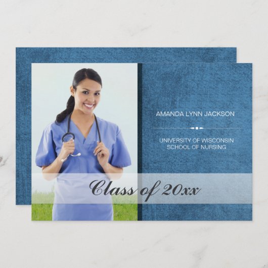 Ankündigung des Fotos für den Abschluss von Custom (Vorne/Hinten)