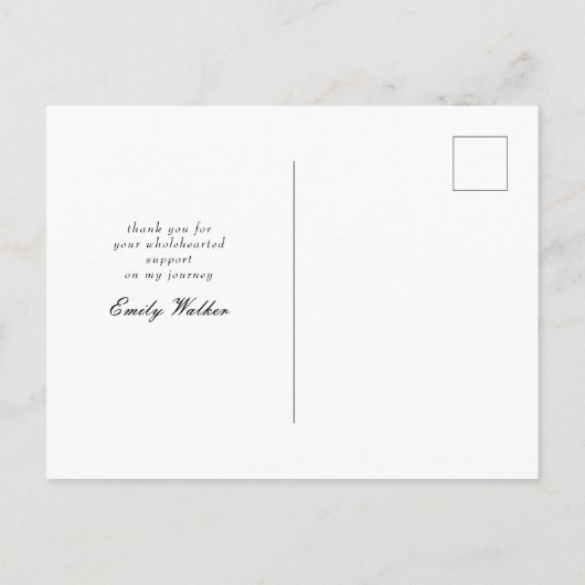 Ankündigung des Fotos für den InkScript-Abschluss (Rückseite)