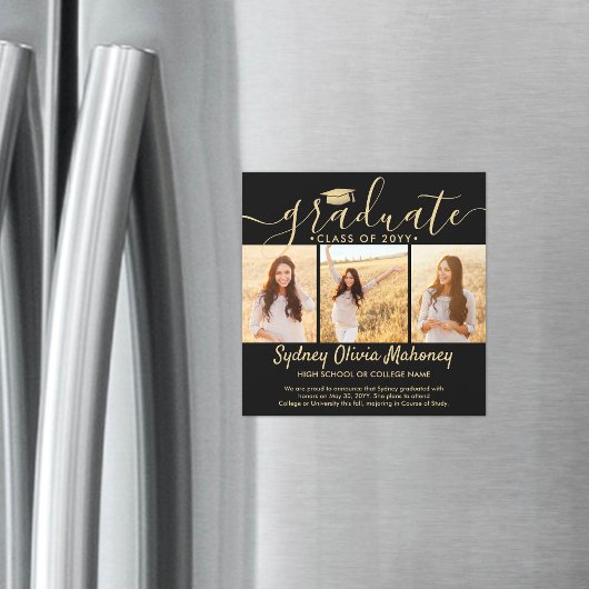 Ankündigung des Fotos für den magnetischen Schwarz