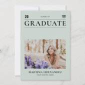 Ankündigung des Fotos für einfachen Abschluss (Vorderseite)