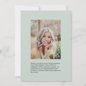 Ankündigung des Fotos für einfachen Abschluss (Rückseite)