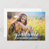 Ankündigung des Fotos für moderne Script-Abschluss (Vorne/Hinten)