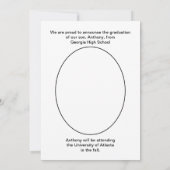 Ankündigung des Fotos für moderne Script-Abschluss (Rückseite)