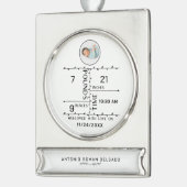 Ankündigung des Fotos für Neugeborene Banner-Ornament Silber (Links)