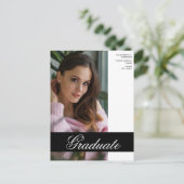 Ankündigung des Fotos in Schwarz und Weiß Postkarte (Stehend Vorderseite)