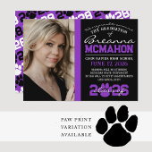 Ankündigung des Fotos lila und schwarz Abschluss